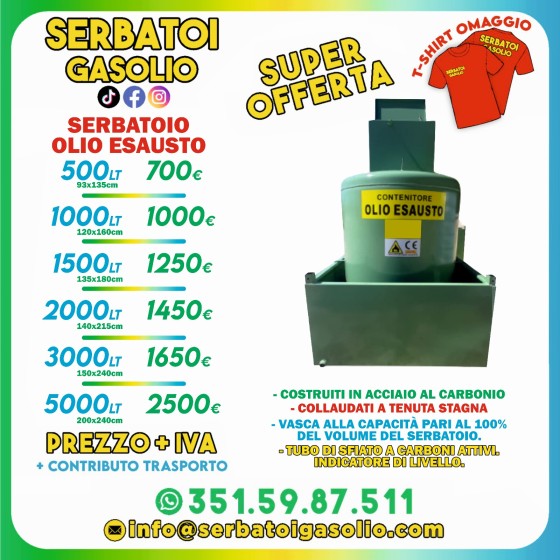 Serbatoio olio esausto